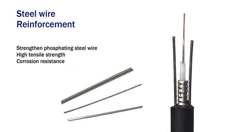 fil d'acier pour élément de résistance de câble à fibre optique