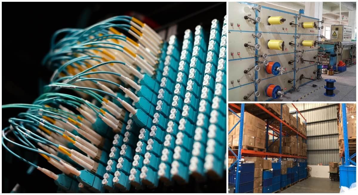cabo patch mpo de fibra ótica de alta largura de banda e rede