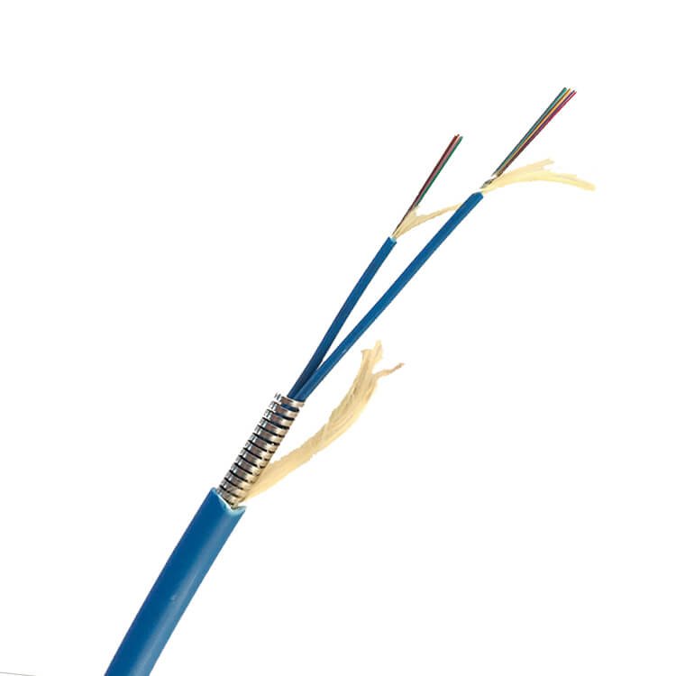 cabo blindado interno de fibra óptica com dupla blindagem